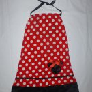 Boutique Minnie Mouse Girls Red Polka Dot Halter Dress Size 4-5
