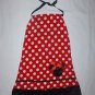 Boutique Minnie Mouse Girls Red Polka Dot Halter Dress Size 4-5