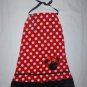 Boutique Minnie Mouse Girls Red Polka Dot Halter Dress Size 4-5