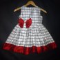 Moo Boo's Girls Black White Plaid Sleeveless Christmas Holiday Silk Dress Size 6