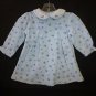 Carter's Baby Girl Blue Floral Long Sleeve Velour Dress 9 Months
