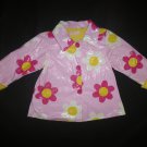 Headquarter's Girls Pink Floral Rain Coat Jacket Size 3T