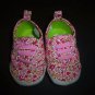 Rugged Bear Baby Girls Pink Floral Crib Shoes Sneakers Size 3
