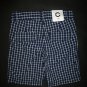 NWT European Cubus Boys Plaid Blue Adjustable Waist Shorts 5