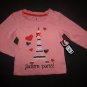 NWT Sprockets Baby Girl Pink J'Adore Paris Eiffel Tower Long Sleeve Shirt 18 M