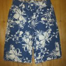 NWT The Children's Place Boys Blue Hawaiian Hibiscus Adjustable Waist Shorts 6