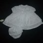 Catimini Baby Girl White Short Sleeve Dress & Bloomers 3 Months Easter