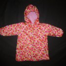 iPlay Girls Pink Polka Dot Hooded Rain Coat Jacket Size 3-4