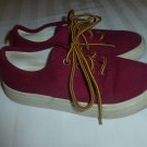 Old Navy Boys Red Lace Up Slip On Shoes Size 12