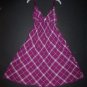 Derek Heart Women's Purple Argyle Diamond Print Sleeveless Dress Size Small