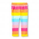 NWT The Children's Place Girls Active Jogger Rainbow Striped Sweatpants 4T