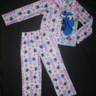 NWT Disney Finding Dory Girls 2 Pc Fleece Button Down Pajamas Set Size 7/8