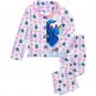 NWT Disney Finding Dory Girls 2 Pc Fleece Button Down Pajamas Set Size 7/8