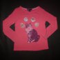Gap Girls Pink Kitty Cat Cupcake Long Sleeve Shirt 4-5