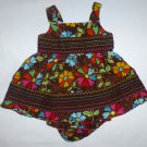 Ashley Ann Baby Girls Brown Floral Sleeveless Dress & Bloomers 12 Months