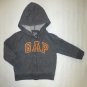 Baby Gap Boys Gray Hooded Logo Hoodie Sweater 18-24 Months