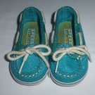 Sperry Top-Sider Baby Girls Turquoise Sparkle Boat Shoes Size 2