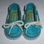 Sperry Top-Sider Baby Girls Turquoise Sparkle Boat Shoes Size 2