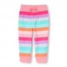 NWT The Children's Place Girls Active Rainbow Striped Jogger Pants 5T