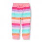 NWT The Children's Place Girls Active Rainbow Striped Jogger Pants 5T