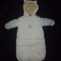 Faded Glory Baby Girls White Car Seat Bunting Snowsuit 3-6 Months