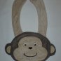 NEW Carter's Brown Monkey Baby Boys Terry Cloth Teething Drool Bib