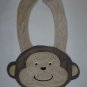 NEW Carter's Brown Monkey Baby Boys Terry Cloth Teething Drool Bib