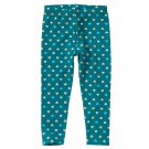 NWT Crazy 8 Toddler Girls Green Sparkle Hearts Valentine's Leggings Size 5T