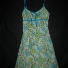 Scott Women's Turquoise Floral Halter Dress Size Medium