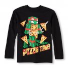 NWT Nickelodeon Teenage Mutant Ninja Turtles Boys Black Long Sleeve Shirt XS 4