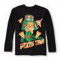 NWT Nickelodeon Teenage Mutant Ninja Turtles Boys Black Long Sleeve Shirt XS 4