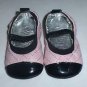 Baby Girl Pink Black Silver Ballerina Ballet Flats Crib Shoes 3-6 Months
