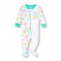 NWT The Childrens Place Girl Snowflake Footed Cotton Sleeper Pajamas 2T 3T 4T 5T