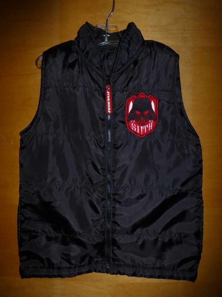Star Wars Darth Vader Boys Black Puffer Vest Size 4/5