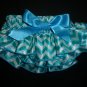 Baby Girl Turquoise Chevron Satin Ruffle Bloomers Diaper Cover 12-24 M Easter