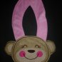 NEW Carter's Pink Monkey Baby Girl Terry Cloth Teething Drool Bib