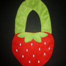 NEW Carter's Red Strawberry Baby Girl Terry Cloth Teething Bib