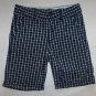 NWT European Cubus Boys Plaid Blue Adjustable Waist Shorts 6