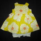 Carters Baby Girl Yellow Floral Sleeveless Dress & Bloomers 3 Months Easter