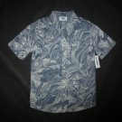 NWT Old Navy Boys Blue Denim Button Down Short Sleeve Shirt 6-7