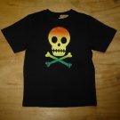 NWT Crazy 8 Rastafari Reggae Skull Boys Black Short Sleeve Shirt XS 4