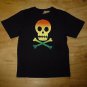 NWT Crazy 8 Rastafari Reggae Skull Boys Black Short Sleeve Shirt XS 4