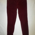 Merona Women's Burgundy Dark Red Extensible Stretch Corduroy Pants Size 2