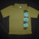 Gymboree Green Hibiscus Boys Short Sleeve Polo Shirt Size 5