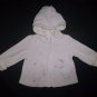 First Impressions Baby Girl Pink Velour Poodle Hooded Sweater Jacket 3-6 Months