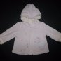 First Impressions Baby Girl Pink Velour Poodle Hooded Sweater Jacket 3-6 Months