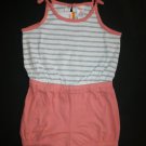 NWT Gymboree Hop N Roll Gray Striped Pink Girls Rompers Sunsuit 4T