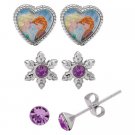 NEW Disney's Frozen Anna & Elsa Jewelry Kids Stud Earrings Box Set