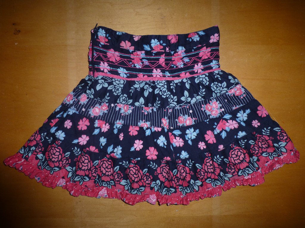 Pumpkin Patch Blue Floral Girls Skirt Size 4
