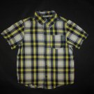 Crazy 8 Boys Blue Yellow Plaid Button Down Short Sleeve Shirt 5/6
